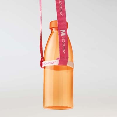 Lanyard de poliéster para botellas y vasos en serigrafía. personalizado con logo
