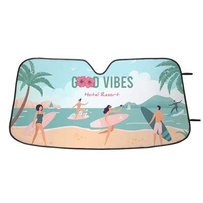 Parasol de coche con impresión completa personalizado con logo