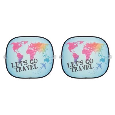 Set de parasoles de coche plegables y a todo color. personalizado con logo